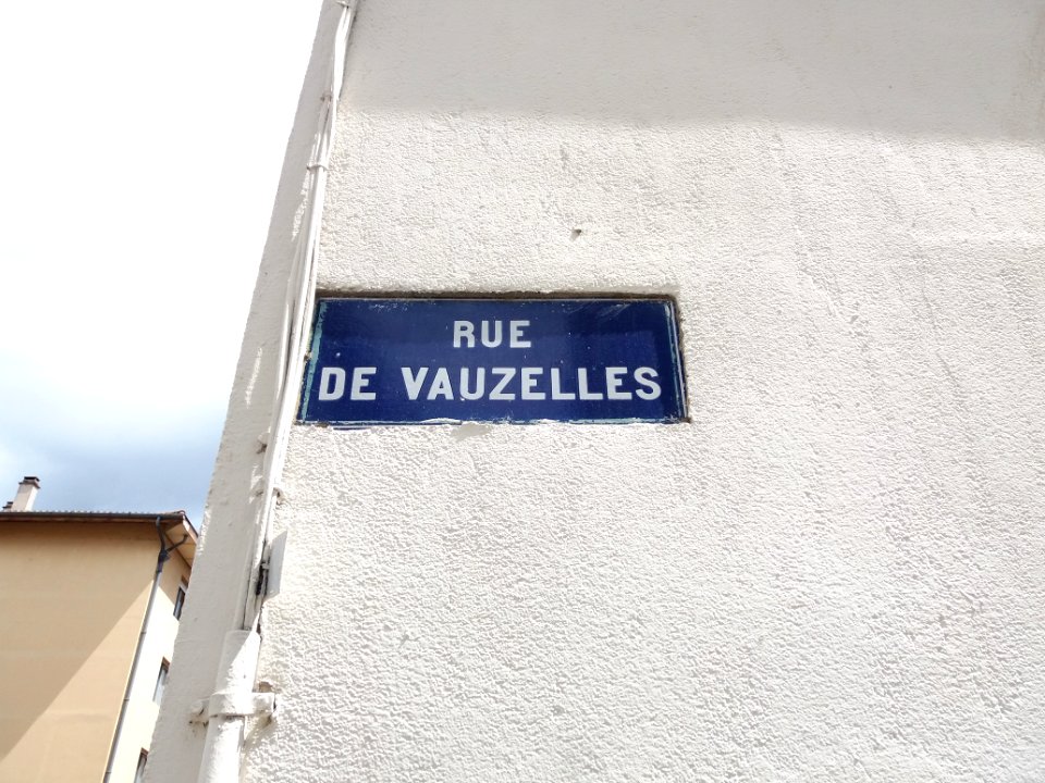 Lyon 1er - Rue de Vauzelles, plaque