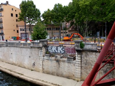 Lyon 1er - Quai Saint Vincent - Vu depuis la passerelle de l'Homme de la Roche