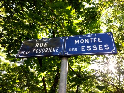 Lyon 1er - Rue de la Poudrière et montée des Esses, plaques