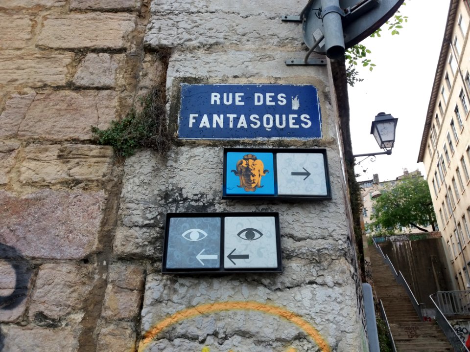 Lyon 1er - Rue des Fantasques, plaque