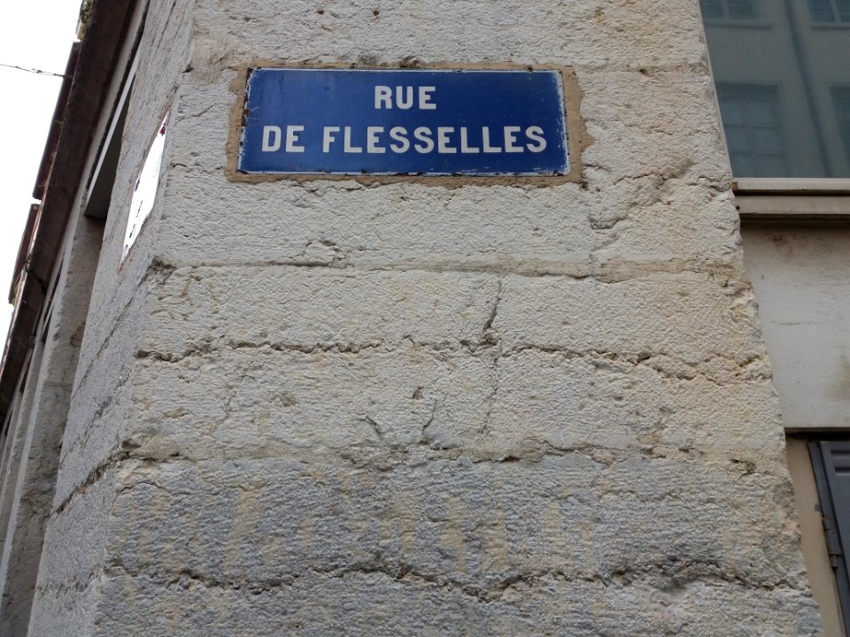 Lyon 1er - Rue de Flesselles, plaque