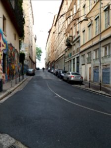 Lyon 1er - Rue Diderot, depuis la rue Pouteau