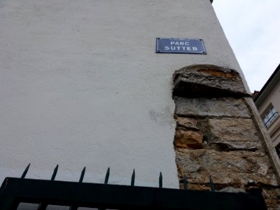 Lyon 1er - Parc Sutter - Plaque