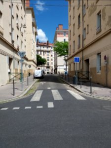 Lyon 1er - Rue Carquillat, depuis la rue Marie-Anne Leroudier