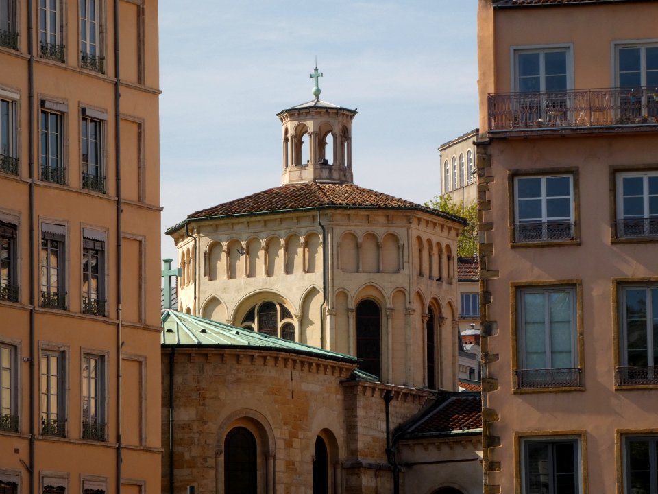 Lyon 1er - Quai Saint Vincent - Vue sur l'église Saint Paul