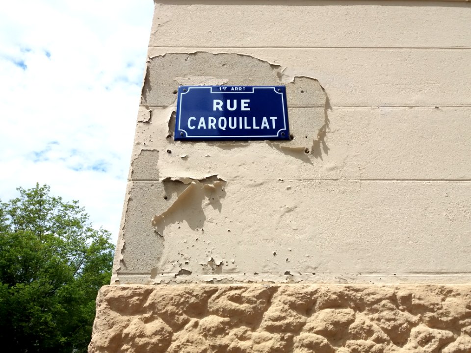 Lyon 1er - Rue Carquillat, plaque