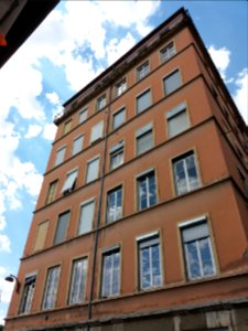 Lyon 1er - Rue de Flesselles, façade de la maison Brunet