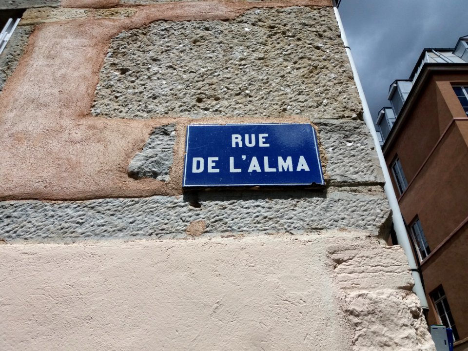 Lyon 1er - Rue de l'Alma, plaque