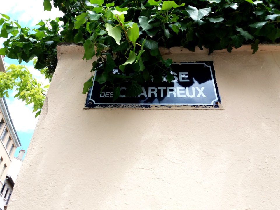 Lyon 1er - Impasse des Chartreux, plaque