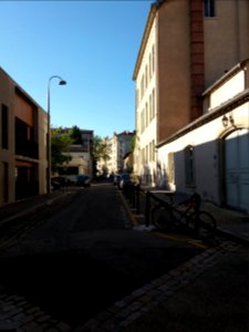 Lyon 1er - Impasse des Chartreux, depuis l'impasse de Fond