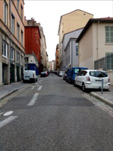 Lyon 1er - Rue de Flesselles, depuis la place Rouville
