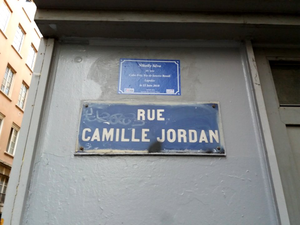 Lyon 1er - Rue Camille Jordan, plaque