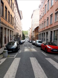 Lyon 1er - Rue Bodin, depuis la place Bellevue