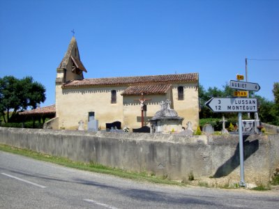 Lussan (Gers, Fr) chapelle de Paillan, vue latérale