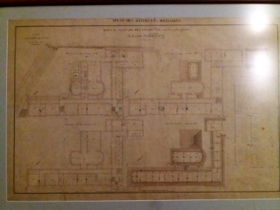 Lyon 1er - Résidence Villemanzy, plan des niveaux de l'hôpital militaire Villemanzy