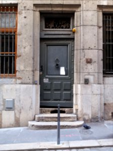 Lyon 1er - Petite rue des Feuillants - Porte au numéro 4