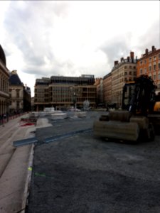 Lyon 1er - Place Louis Pradel, travaux de réfection
