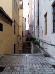 Lyon 1er - Passage Thiaffait, escalier ouest, depuis l'escalier est