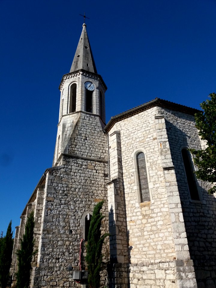 Lussas - Église Le Nom de Marie, clocher