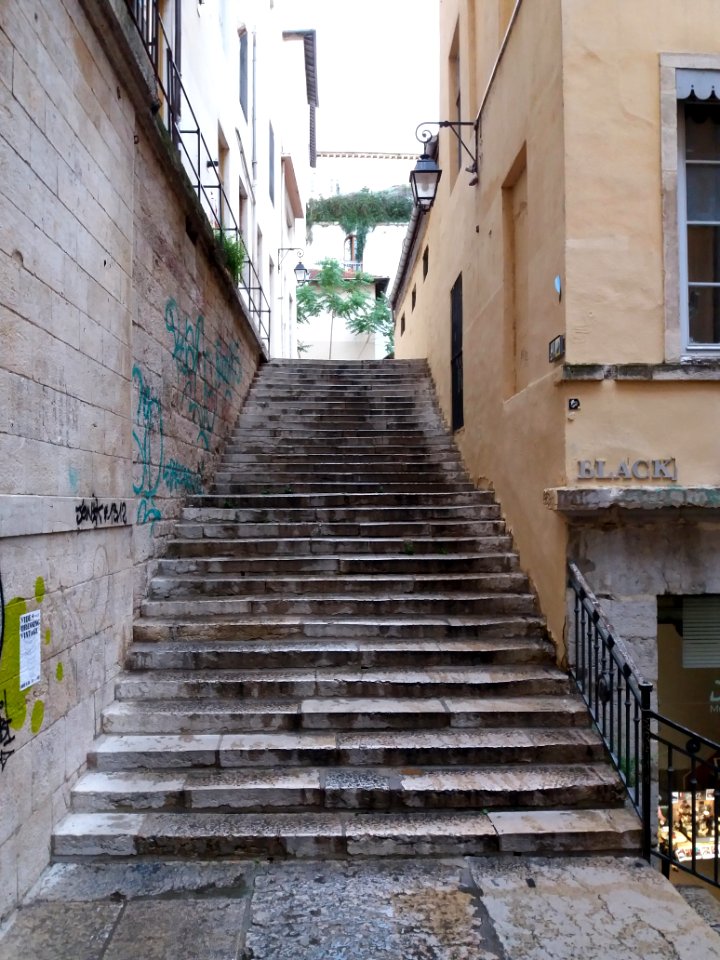 Lyon 1er - Passage Thiaffait, escalier est montant rue Burdeau