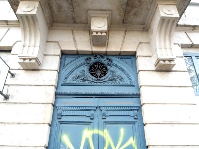 Lyon 1er - Quai André Lassagne - Porte au numéro 13 - Haut