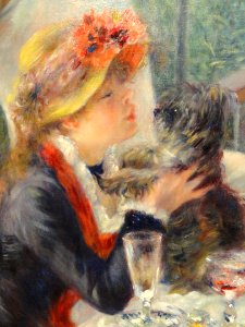 Luncheon of the Boating Party, Auguste Renoir, 1880-1881, detail - Phillips Collection - DSC04996