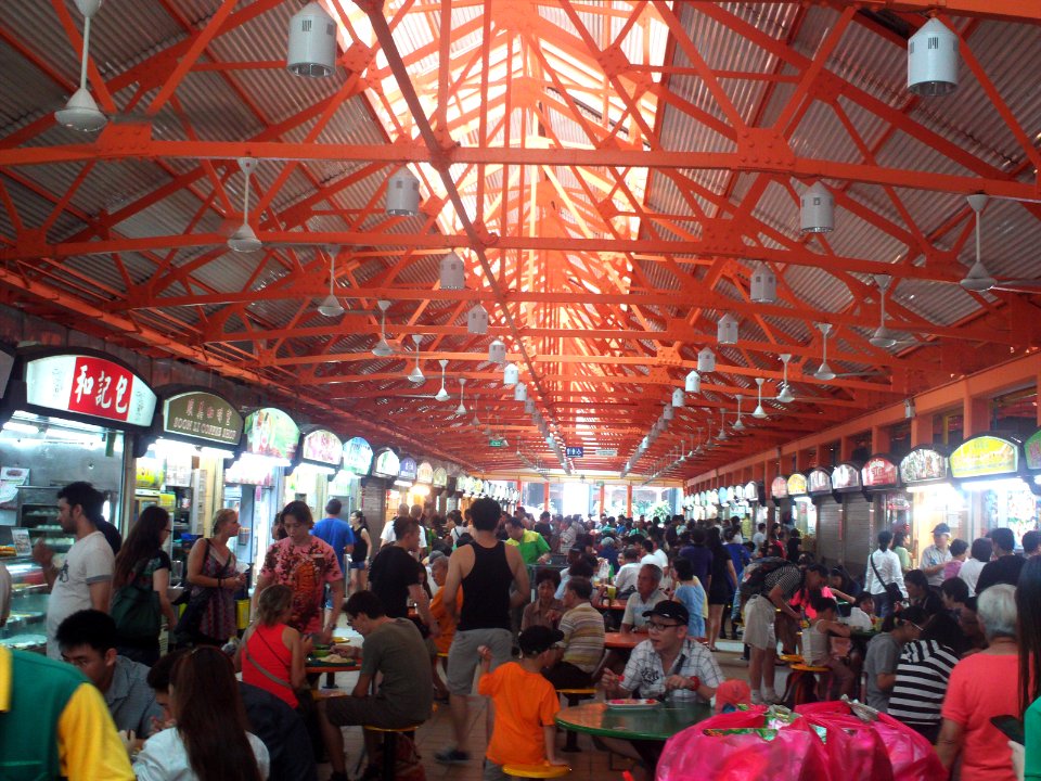 Lunch time at Maxwell Food Centre