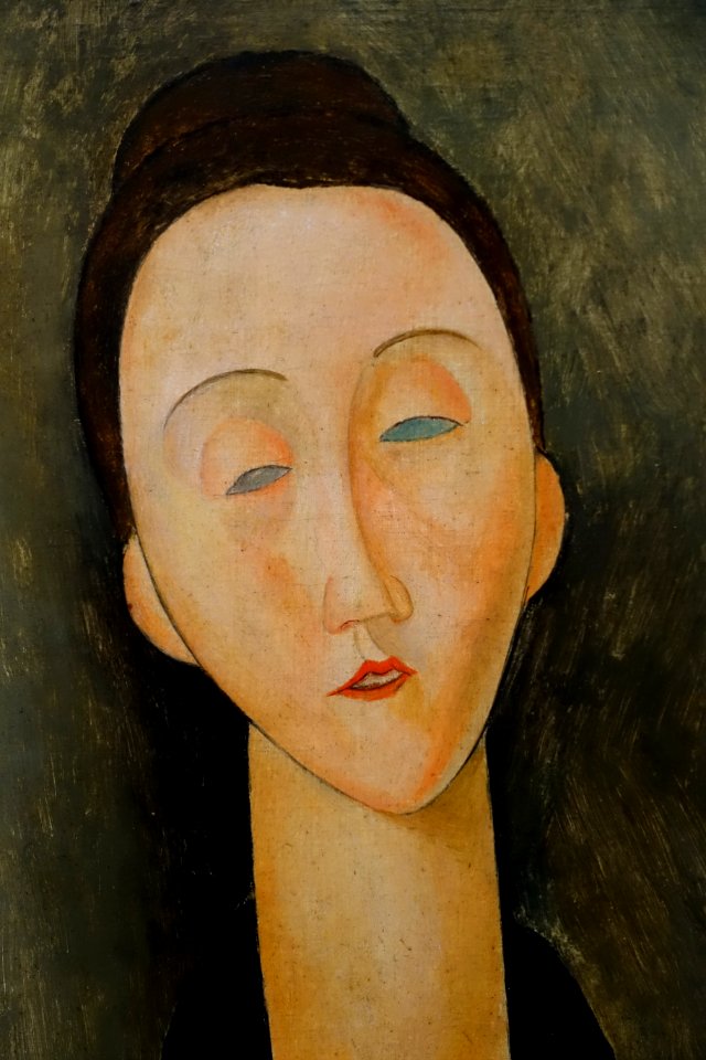 Lunia Czechwska by Amedeo Modigliani, detail, c. 1918, oil on canvas - Museu de Arte de São Paulo - DSC07276