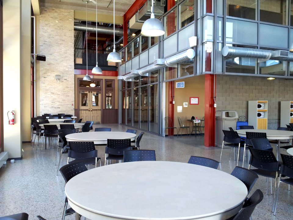 Lunch area at Roblin Campus of Red River College in Winnipeg