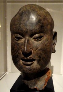 Luohan Head, c. 11th century, Northern Song, Liao, or Jin Dynasty, China, hollow dry lacquer