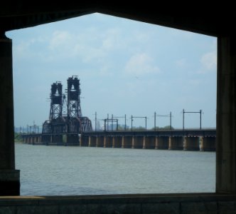LV Lift Bridge Newark Bay under Tpk bridge jeh