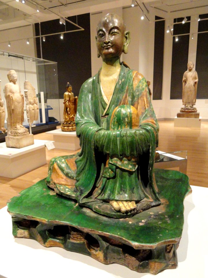 Luohan (arhat), Yixian cave, Hebei Province, China, Liao Dynasty, 11th century - Royal Ontario Museum - DSC09807
