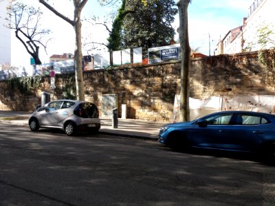 Lyon 4e - Rue Aimé Boussange, mur nord et chantier
