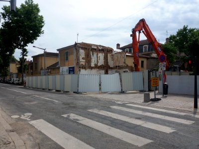 Lyon - Route de Vienne - Immeuble écroulé puis démoli au 166