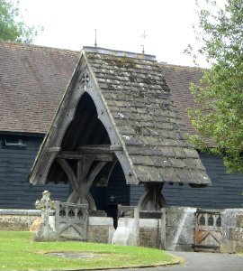 Lychgate at St Michael's Church, Church Street, Betchworth (NHLE Code 1028774) (July 2013)