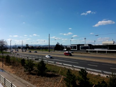 Lyon - Boulevard Laurent Bonnevay, au niveau de la porte des États-Unis, vers l'ouest