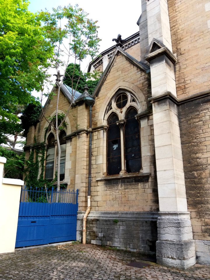 Lyon 1er - Église Saint-Bernard, façade ouest, portail nord
