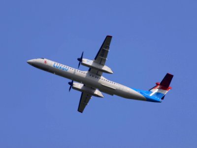 LX-LGE Luxair De Havilland Canada DHC-8-402Q Dash 8 take-off 13 july 2013