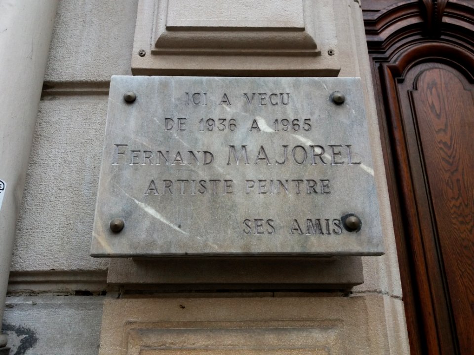 Lyon 1er - Rue du Jardin des Plantes, plaque à Fernand Majorel