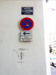 Lyon 4e - Place Camille Flammarion, plaque