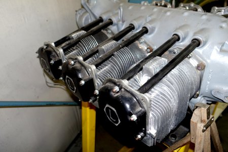 Lycoming O-435-1 six cylinder engine, view 2 - Oregon Air and Space Museum - Eugene, Oregon - DSC09697