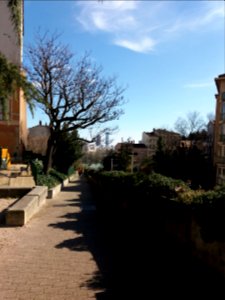 Lyon 4e - Montée de la Boucle, chemin partant de la rue de la Fontaine, vers le Rhône