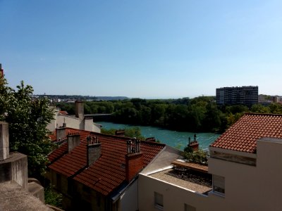Lyon 4e - Passage des Gloriettes, vers le nord, vue sur le 6e arrondissement