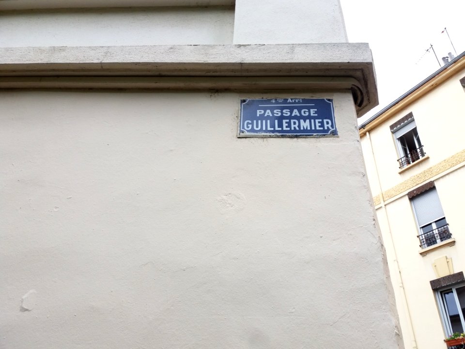 Lyon 4e - Passage Guillermier, plaque