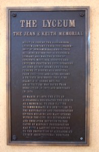 Lyceum plaque - Alexandria, Virginia - DSC03415
