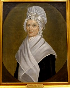 Lydia Sawyer Brigham by William Jennys (active 1795-1810), c. 1802, oil on canvas - Bennington Museum - Bennington, VT - DSC08760