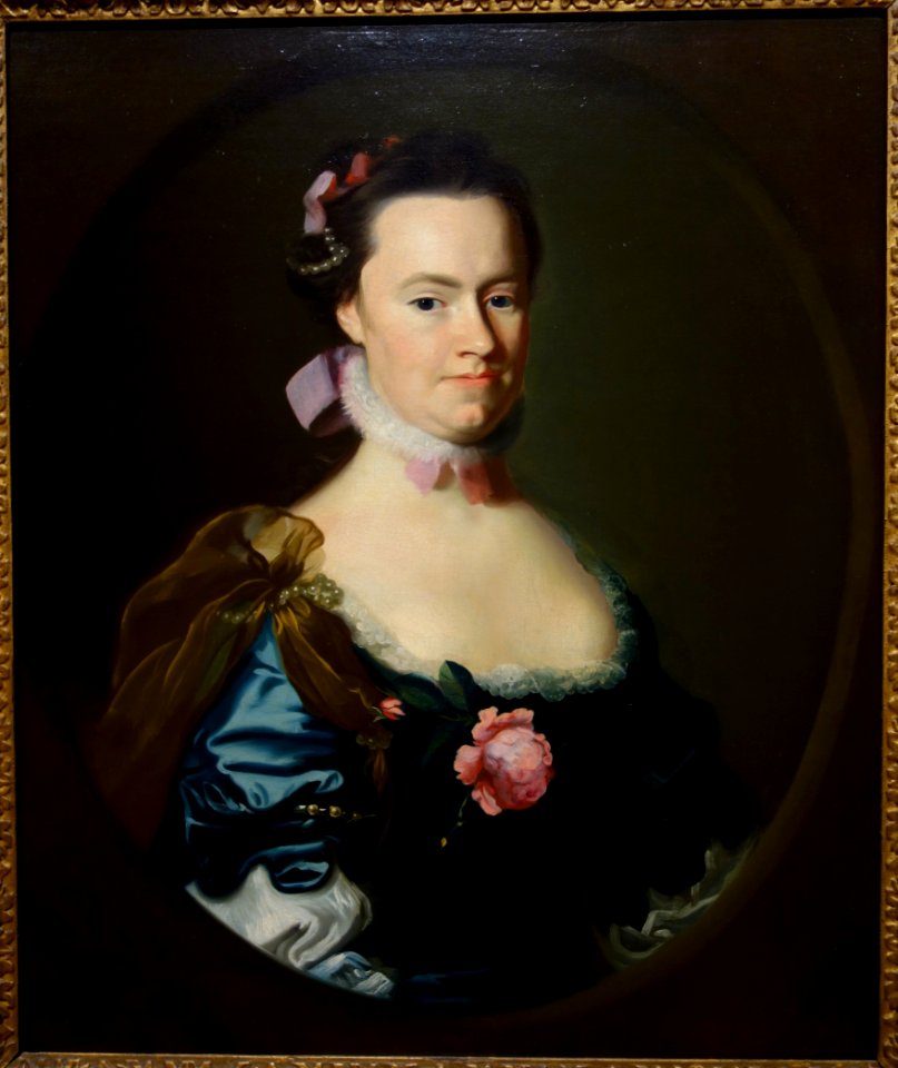 Lydia Lynde by John Singleton Copley, c. 1762-1764, oil on canvas mounted on masonite - New Britain Museum of American Art - DSC09120