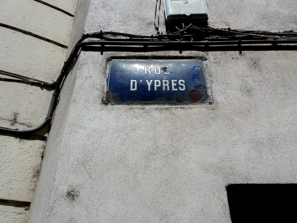 Lyon 4e - Rue d'Ypres, plaque corrodée