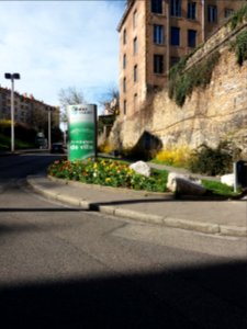 Lyon 4e - Montée de la Boucle, panneau d'entrée dans Caluire-et-Cuire