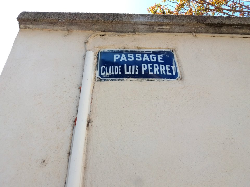 Lyon 4e - Passage Claude-Louis Perret, plaque